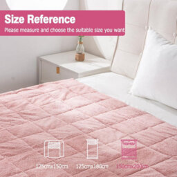Vivo Teddy Fleece Weighted Blanket Quilted Sherpa Throw Deep Sleep Therapy Relax - 125 X 180Cm - 6Kg - thumbnail 7