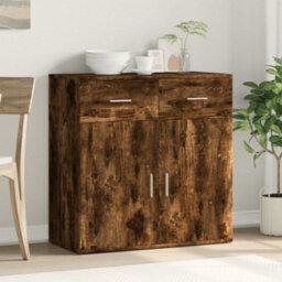 Berkfield Sideboard Smoked Oak 79X38X80 Cm Engineered Wood - thumbnail 3