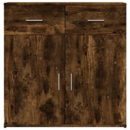 Berkfield Sideboard Smoked Oak 79X38X80 Cm Engineered Wood - thumbnail 5