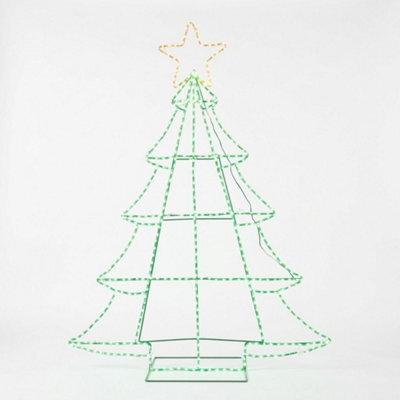 Pegdev 120Cm Light Up Metal Silhouette Christmas Tree - image 1