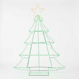 Pegdev 120Cm Light Up Metal Silhouette Christmas Tree - thumbnail 1