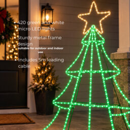 Pegdev 120Cm Light Up Metal Silhouette Christmas Tree - thumbnail 4