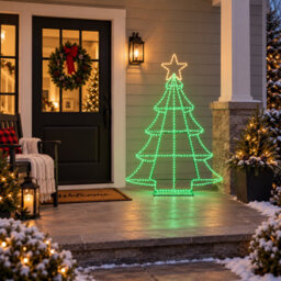 Pegdev 120Cm Light Up Metal Silhouette Christmas Tree - thumbnail 2