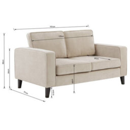 Furniture in Fashion Soho Fabric 2 Seater Sofa In Stone - thumbnail 6