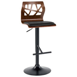Beliani Set Of 2 Bar Chairs Petersburg Faux Leather Swivel Black - thumbnail 4