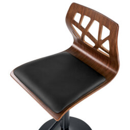 Beliani Set Of 2 Bar Chairs Petersburg Faux Leather Swivel Black - thumbnail 7