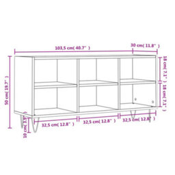 Berkfield Sturdy Tv Cabinet White 103.5X30X50 Cm Engineered Wood - thumbnail 9