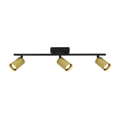Luminosa Lighting Luminosa Tris Ceiling Spotlight Bar Black, Brass 3Xgu10