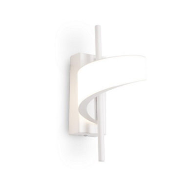 Luminosa Lighting Luminosa Tsunami 1 Light Spiral Wall Lamp, 12W Led, 3000K, 900Lm, Sand White - image 1