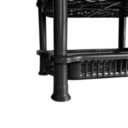 Vivo 4 Tier - Graphite Plastic Storage Shelf Shelves Basket Rack Caddy Home Kitchen Veg Fruit - thumbnail 4