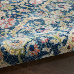 Navy/multicolor Luxurious Traditional Persian Easy To Clean Floral Rug For Dining Room Bedroom And Living Room-71 X 244Cm (Runner) - thumbnail 7