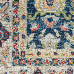 Navy/multicolor Luxurious Traditional Persian Easy To Clean Floral Rug For Dining Room Bedroom And Living Room-71 X 244Cm (Runner) - thumbnail 9
