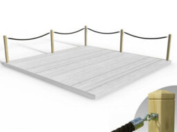 Edecks Rope Handrail Decking Kit 5100mm (Two Side) - Hemp Rope (Fixed - Cups) - thumbnail 4