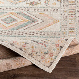 Livabliss Ankara-Vintage Pink Grey Traditional Boho Living Dining Bedroom Rug 120 X 170 Cm Easy Care, Non Shedding - thumbnail 4