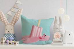 Warren Reed Designer Flamingo Ice Cream Cushions 45Cm X 45Cm - thumbnail 2
