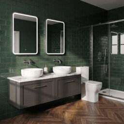 Balterley Stonnall Traditional Wall Hung 1 Drawer Vanity Unit With Laminate Worktop, 1200mm, Dark Grey - thumbnail 4