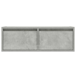 Berkfield Tv Cabinet With Led Lights Concrete Grey 75X35.5X25 Cm - thumbnail 7