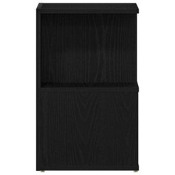 Berkfield Nightstands 2 Pcs Black Oak 35X35X55 Cm Engineered Wood - thumbnail 8