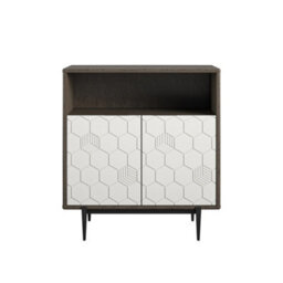 Dorel Olivia Storage Cabinet Grey Oak Look - thumbnail 2