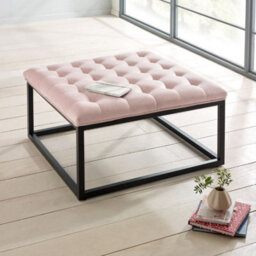 Uk Homeliving Falun Footstool Blush - thumbnail 4