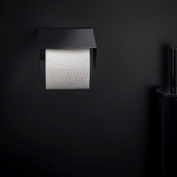 Cosmic Toilet Roll Holder, Black Matt, Wall-Mounted, 11,5 Cm. Collection Bwc - thumbnail 4