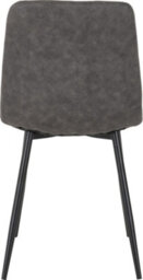 Seconique Fenton Dining Set White Marble Stone Effect With 4 Grey Suede Fabric Chairs - thumbnail 9