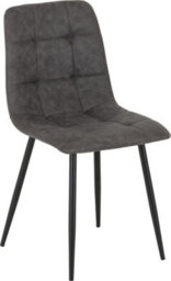Seconique Fenton Dining Set White Marble Stone Effect With 4 Grey Suede Fabric Chairs - thumbnail 8