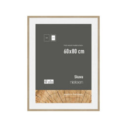 Nielsen Skava 60 X 80Cm Oak Wooden Picture Frame With 50X70Cm Mount, Float Glass And Push/turn Clips