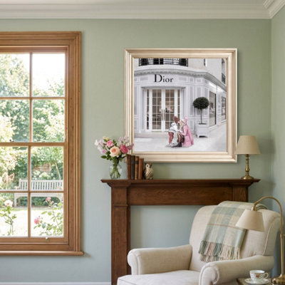 Home Luxe Interiors Dior Jewelry Champagne Step Frame Wall Art 40X40Cm Luxury Decor - image 1