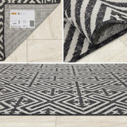 Homeart Outdoor Rugs Easy Cleaning Area Rugs For Balcony,garden,picnic,uv Weather Resistant D.anthracite Cream, 140 X 200 Cm - thumbnail 4