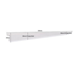 Afit White Twin Slot Brackets 320mm - Pack Of 2 - 32mm Twin Slot Adjustable Wall Shelving - thumbnail 3