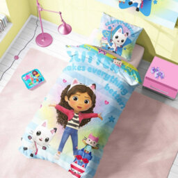 Gabbys Dollhouse Glitter Makes Everything Better Reversible Duvet Set Multicoloured (Single) - thumbnail 2