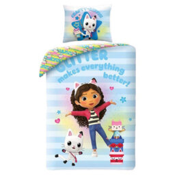 Gabbys Dollhouse Glitter Makes Everything Better Reversible Duvet Set Multicoloured (Single) - thumbnail 1