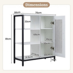 Coffee Bar Cabinet W/ Adjustable Shelves - thumbnail 2