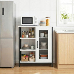 Coffee Bar Cabinet W/ Adjustable Shelves - thumbnail 6