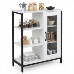Coffee Bar Cabinet W/ Adjustable Shelves - thumbnail 1