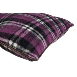 Orsina Purple Check Throw Cushion, Polyester Décor Cushion For Relaxing, Washable Cushion For Sofa, Bed, Chair - thumbnail 3