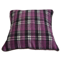 Orsina Purple Check Throw Cushion, Polyester Décor Cushion For Relaxing, Washable Cushion For Sofa, Bed, Chair - thumbnail 2