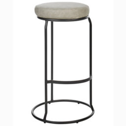 Beliani Set Of 2 Bar Stools Milroy Faux Leather Light Grey - thumbnail 6