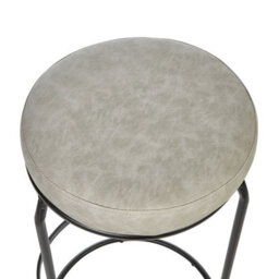 Beliani Set Of 2 Bar Stools Milroy Faux Leather Light Grey - thumbnail 7
