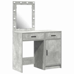 Walplus Dressing Table 2 Pcs Grey 50 X 41 X 135 Cm Engineered Wood - thumbnail 2