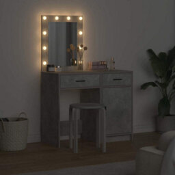 Walplus Dressing Table 2 Pcs Grey 50 X 41 X 135 Cm Engineered Wood - thumbnail 4