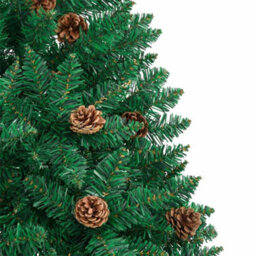 Vidaxl Slim Christmas Tree Green 180 Cm Pvc And Solid Pine Wood - thumbnail 5