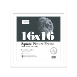 "16X16"" White Picture Frame - 16X16"" Square Frame With 15X15"" Mount For 16X16""/15X15"" Pictures Art Deco Style Gallery Wall, 1 Pack" - thumbnail 1