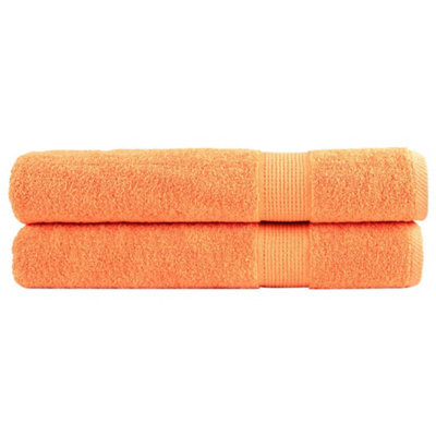 Berkfield Premium Towels Solund 2 Pcs Orange 100X200 Cm 600 Gsm - image 1