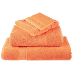 Berkfield Premium Towels Solund 2 Pcs Orange 100X200 Cm 600 Gsm - thumbnail 4