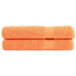 Berkfield Premium Towels Solund 2 Pcs Orange 100X200 Cm 600 Gsm