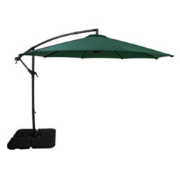 MonsterShop Cantilever Parasol 3M With Square Base  Green - thumbnail 1