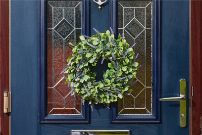 Smart Garden Artificial Door Wreath Lavender Purple Realistic Uv Resistant - image 1