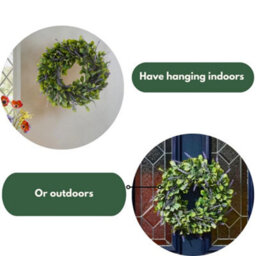 Smart Garden Artificial Door Wreath Lavender Purple Realistic Uv Resistant - thumbnail 6